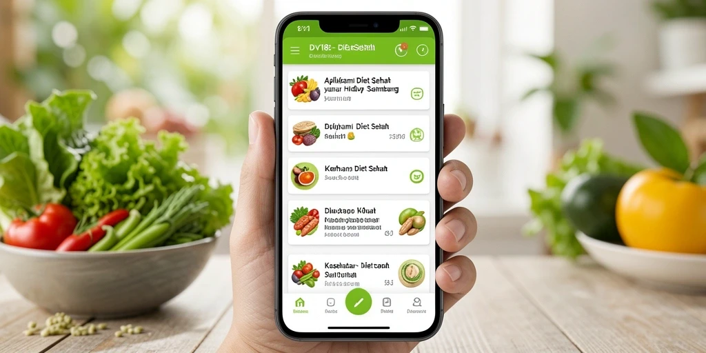 Antarmuka DV188 yang intuitif dan informatif untuk diet sehat.