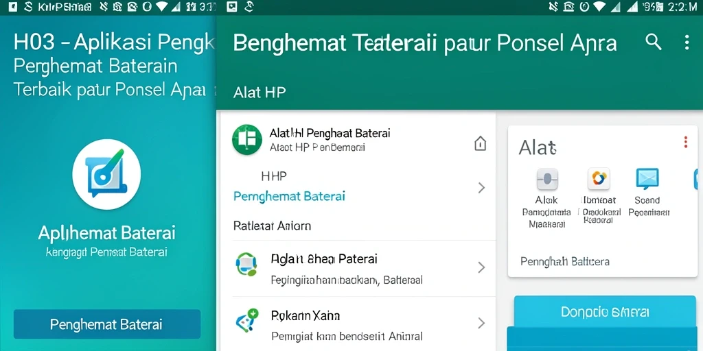Antarmuka H03 yang sederhana dan fungsional untuk penghematan baterai.