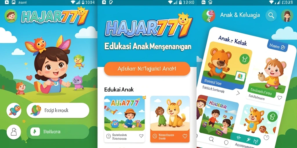 Tampilan antarmuka aplikasi Edukasi Anak yang interaktif dan menarik.