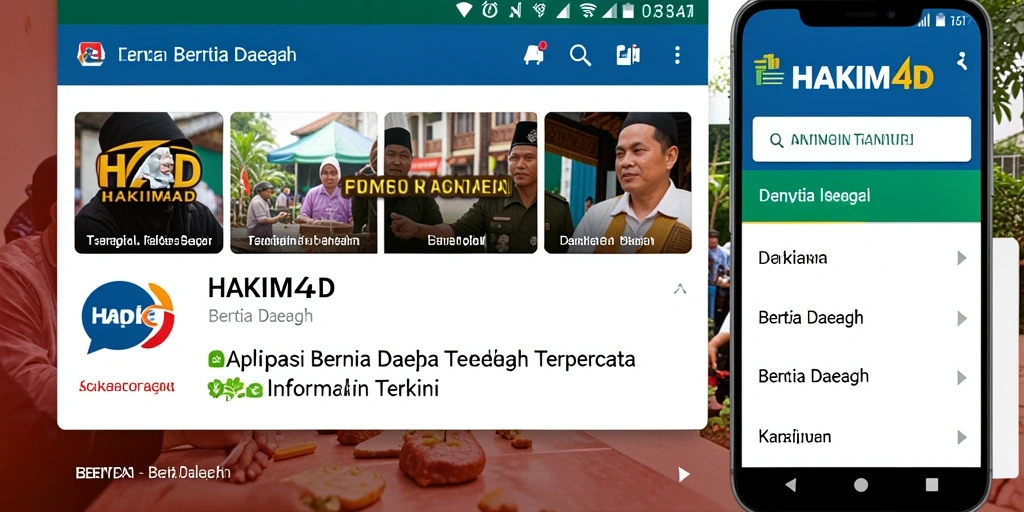 Antarmuka HAKIM4D yang menampilkan berita daerah terkini.