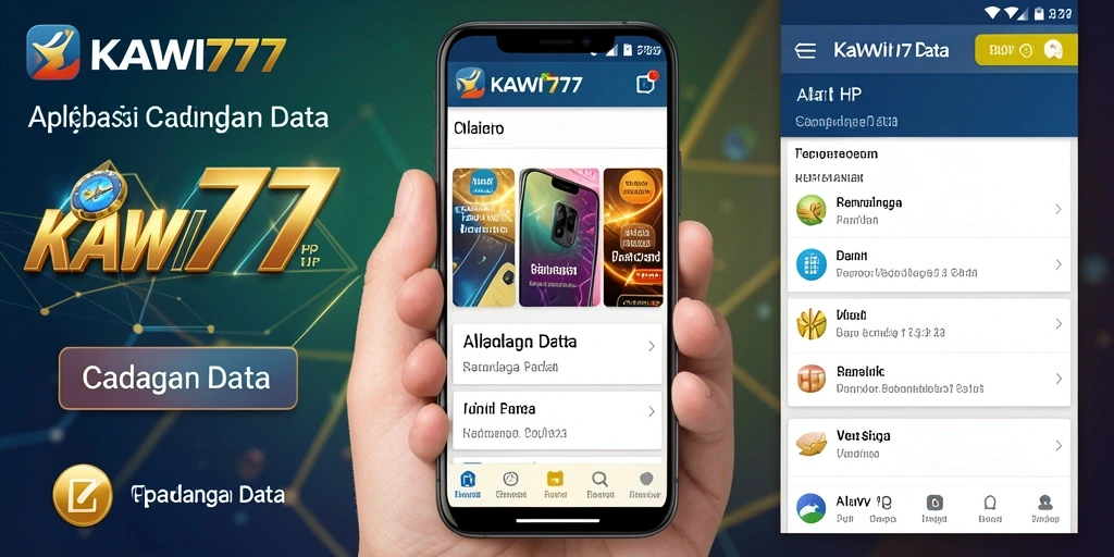 Antarmuka KAWI777 menampilkan fungsi cadangan data yang intuitif dan efisien.