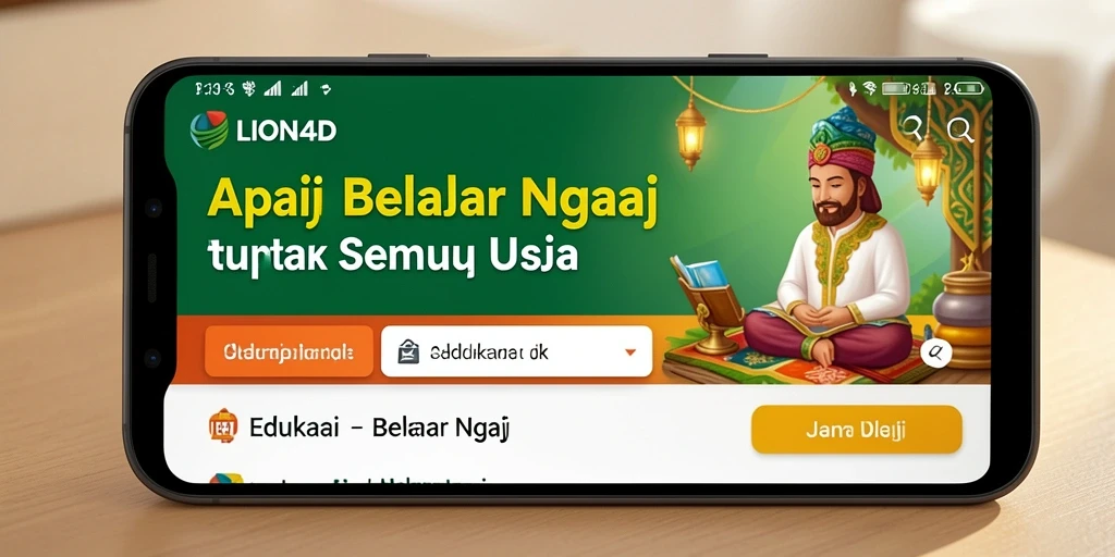 Tampilan antarmuka pengguna LION4D saat belajar mengaji.