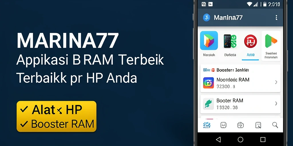 Antarmuka aplikasi MARINA77 yang ramah pengguna untuk Booster RAM.