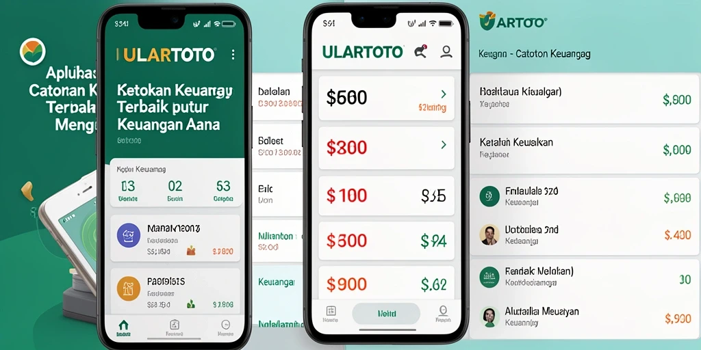 Screenshot ULARTOTO menampilkan antarmuka Catatan Keuangan yang rapi dan terorganisir.